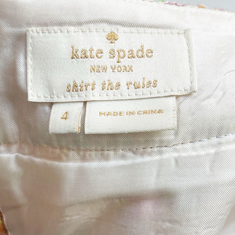 Kate Spade New York A line Pink and cream tweed skirt. 4 - Picture 7 of 8